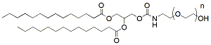 Molecular structure of the compound: DMG-PEG-OH, MW 1,000
