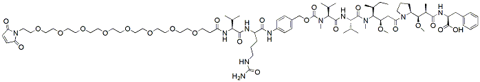 Molecular structure of the compound: Mal-PEG8-Val-Cit-PAB-MMAF