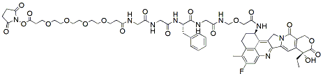 Molecular structure of the compound: NHS-PEG4-GGFP-DXD