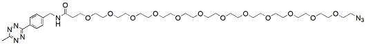 Molecular structure of the compound: Methyltetrazine-amido-PEG12-azide