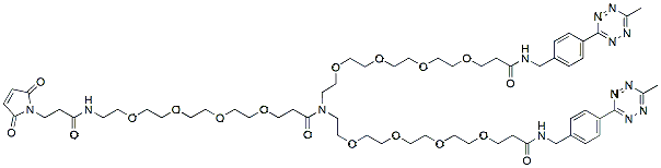 Molecular structure of the compound: N-(Mal-PEG4-carbonyl)-N-bis(PEG4-methyltetrazine)