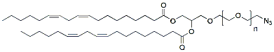 Molecular structure of the compound: DLG-PEG-Azide, MW 2,000 (18:2)