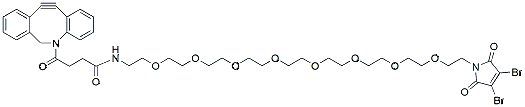Molecular structure of the compound: 3,4-Dibromo-Mal-PEG8-amide-DBCO
