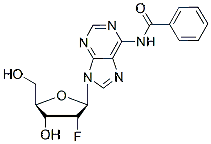 Molecular structure of the compound: N6-Benzoyl-2-deoxy-2-fluoroadenosine