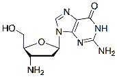 Molecular structure of the compound: 3-Amino-2,3-dideoxyguanosine