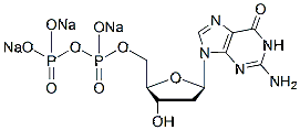 Molecular structure of the compound: 2-Deoxyguanosine-5-diphosphate trisodium