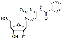 Molecular structure of the compound: N4-Benzoyl-2-fluoro-2-deoxycytidine