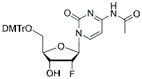 Molecular structure of the compound: N4-Acetyl-5-O-DMT-2-fluoro-2-deoxycytidine