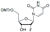 Molecular structure of the compound: 2-Deoxy-5-O-DMT-2-fluorouridine