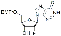 Molecular structure of the compound: 5-O-Dmt-2-fluoro-2-deoxyinosine