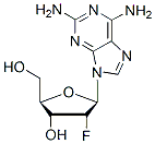 Molecular structure of the compound: 2-Amino-2-fluoro-2-deoxyadenosine