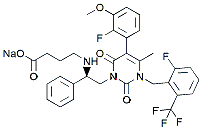 Molecular structure of the compound: Elagolix Sodium