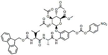 Molecular structure of the compound: Fmoc-Val-Ala-ß-D-glucuronide-PAB-PNP