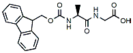 Molecular structure of the compound: Fmoc-Ala-Gly-OH