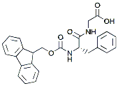 Molecular structure of the compound: Fmoc-Phe-Gly-OH