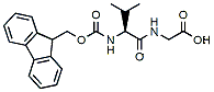 Molecular structure of the compound: Fmoc-Val-Gly-OH