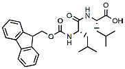 Molecular structure of the compound: Fmoc-Leu-Leu-OH