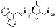 Molecular structure of the compound: Fmoc-Leu-Gly-OH