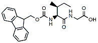 Molecular structure of the compound: Fmoc-Ile-Gly-OH