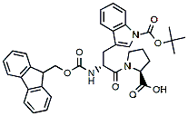 Molecular structure of the compound: Fmoc-Trp(Boc)-Pro-OH