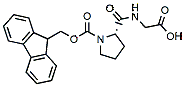 Molecular structure of the compound: Fmoc-Pro-Gly-OH