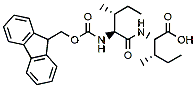 Molecular structure of the compound: Fmoc-Ile-Ile-OH