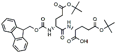 Molecular structure of the compound: Fmoc-Glu(tBu)-Glu(tBu)-OH