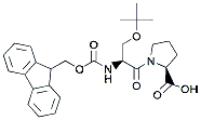 Molecular structure of the compound: Fmoc-Ser(tBu)-Pro-OH