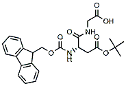 Molecular structure of the compound: Fmoc-Asp(tBu)-Gly-OH