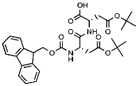 Molecular structure of the compound: Fmoc-Asp(tBu)-Asp(tBu)-OH