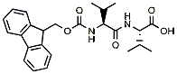 Molecular structure of the compound: Fmoc-Val-Val-OH