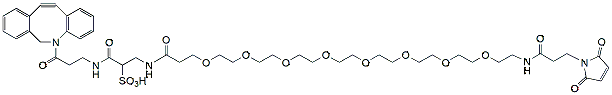 Molecular structure of the compound: Sulfo DBCO-PEG8-Maleimide