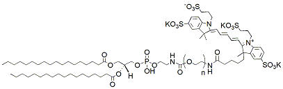 Molecular structure of the compound: DSPE-PEG-Fluor 647, MW 2,000