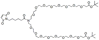 Molecular structure of the compound: N-(Mal-C6-carbonyl)-N-bis(PEG8-t-butyl ester)