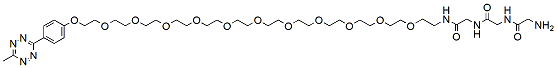 Molecular structure of the compound: Gly-Gly-Gly-PEG11-methyltetrazine, TFA salt