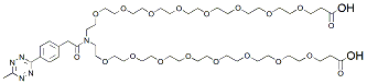 Molecular structure of the compound: Methyltetrazine-amido-N-bis(PEG8-acid)
