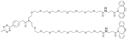Molecular structure of the compound: Methyltetrazine-amido-N-bis(PEG8-DBCO)