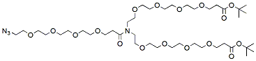 Molecular structure of the compound: N-(Azido-PEG4)-N-bis(PEG4-t-butyl ester)