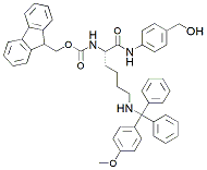 Molecular structure of the compound: Fmoc-Lys(MMt)-PAB-OH