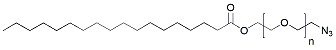 Molecular structure of the compound: Stearate-PEG-Azide (18:0), MW 2,000