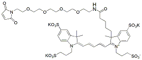 Molecular structure of the compound: BP Fluor 647-PEG4-Maleimide
