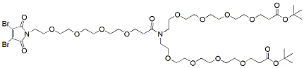 Molecular structure of the compound: 3,4-Dibromo-Mal-PEG4-bis-PEG4-t-butyl ester