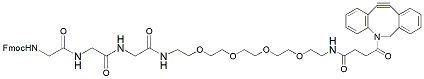Molecular structure of the compound: Fmoc-Gly-Gly-Gly-PEG4-DBCO