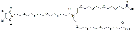Molecular structure of the compound: 3,4-Dibromo-Mal-PEG4-bis-PEG4-acid