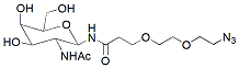 Molecular structure of the compound: Beta-GalNAc-PEG2-azide (N-link)