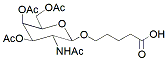 Molecular structure of the compound: Beta-GalNAc-PerAc-C5-acid