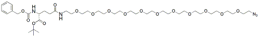 Molecular structure of the compound: 1-tert-Butyl N-Cbz-L-glutamate-PEG11-Azide