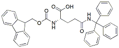 Molecular structure of the compound: Fmoc-Gln(Trt)-OH