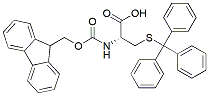 Molecular structure of the compound: Fmoc-Cys(Trt)-OH