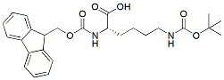 Molecular structure of the compound: Fmoc-Lys(Boc)-OH